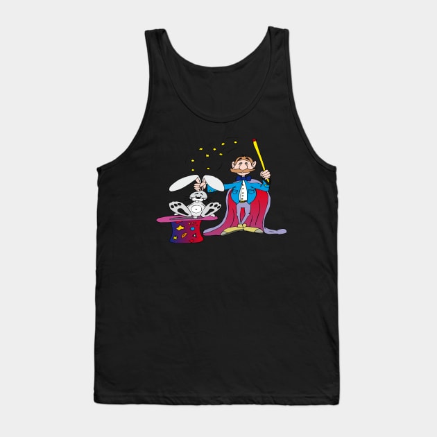 wizard with rabbit Tank Top by drawn freehand